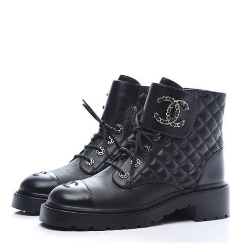 chanel lace up high boots|Chanel lace up combat boots.